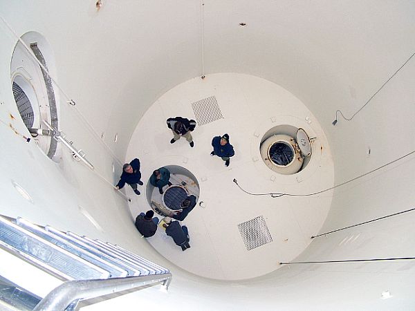 United States Navy's Submarine Escape Trainer, an 84,000-gallon trainer, currently empty for maintaince