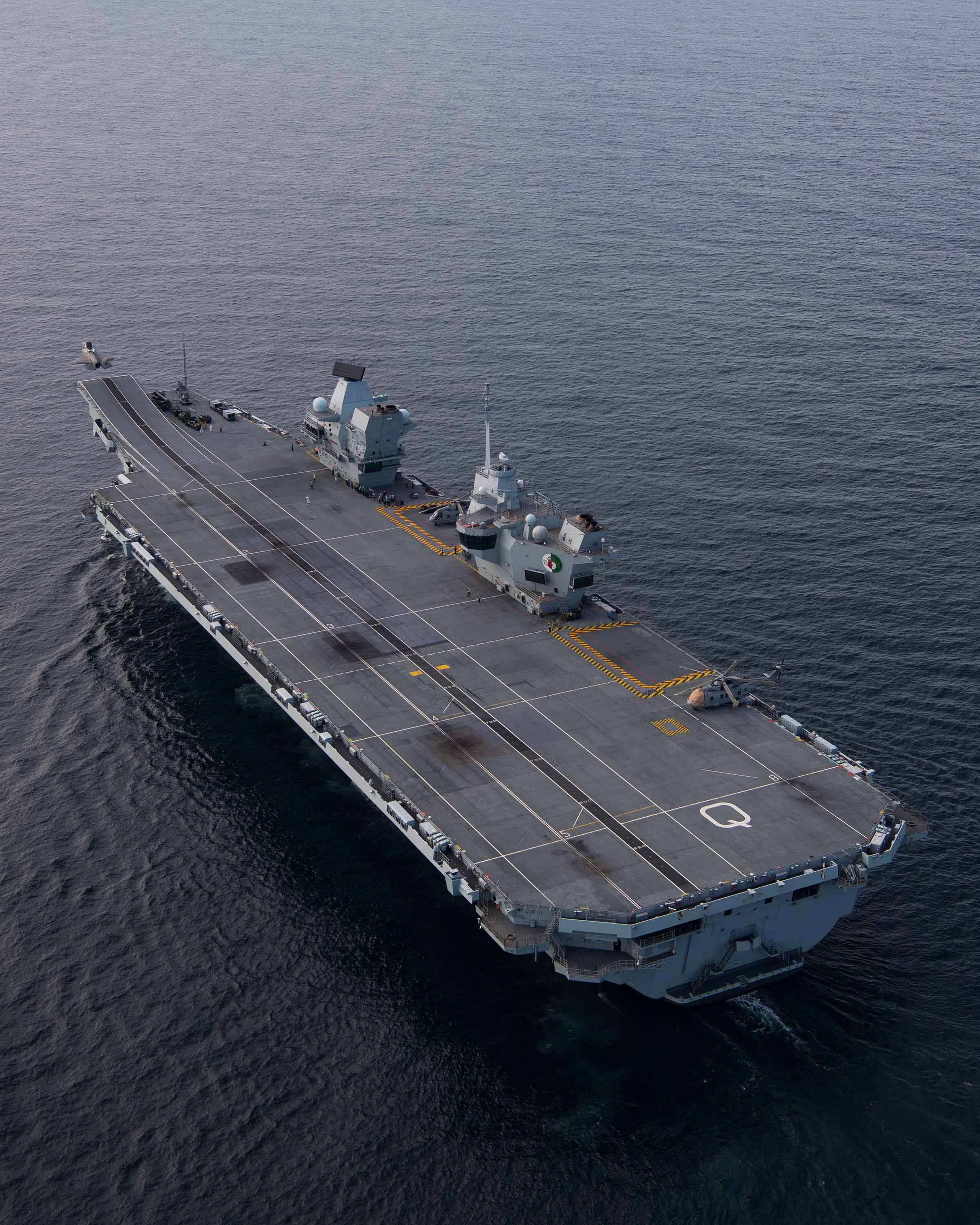 The F-35 Pax River Integrated Test Force wrapped up the first of class flight trials (fixed wing) aboard HMS Queen Elizabeth (R08), Nov. 19, 2018. A third phase of testing followed by operational testing is scheduled for 2019. Together the events will help the UK ministry of Defence reach IOC(M) in 2020. US Navy photo