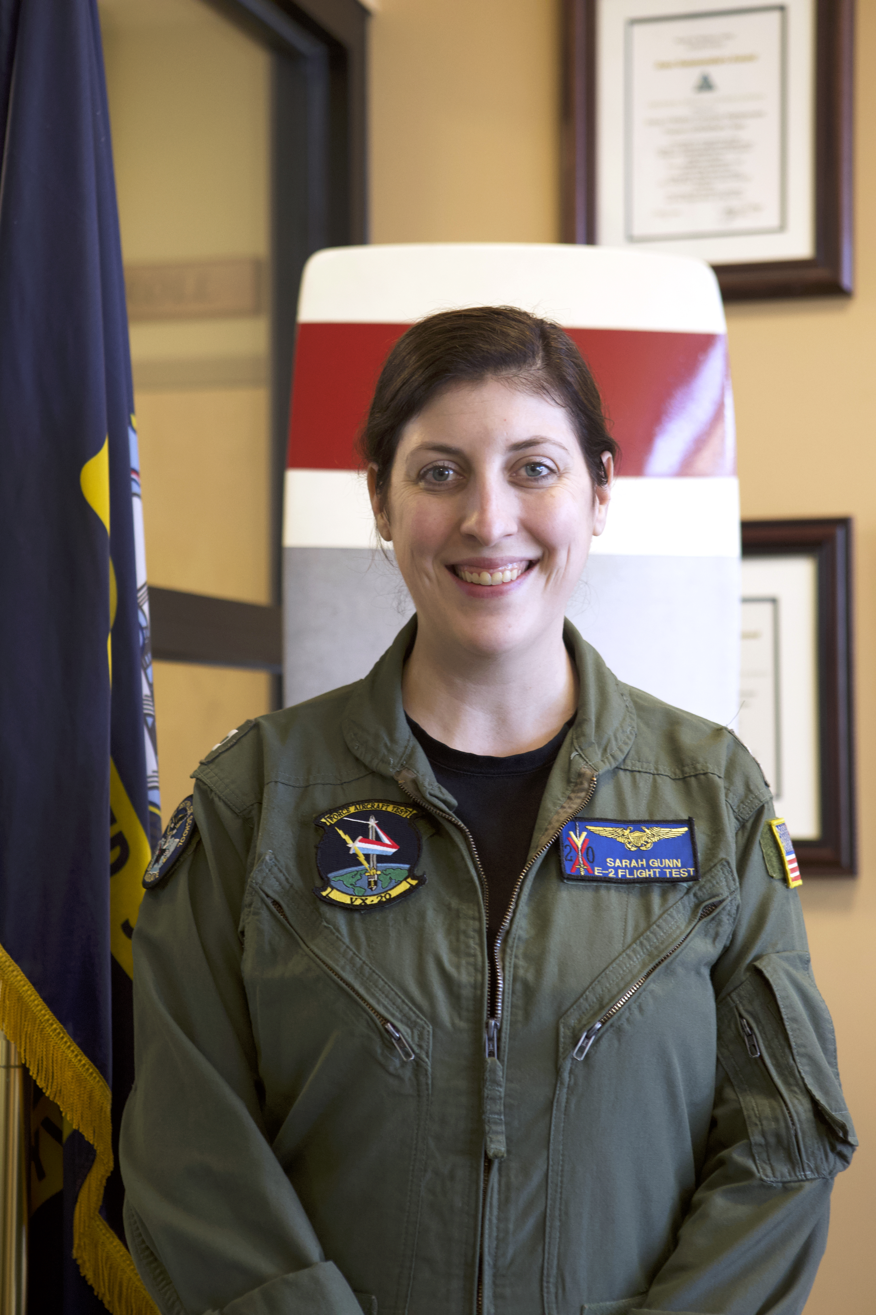 Lt. Sarah E. "Buzzkill" Gunn is the 2019 Naval Test Wing Atlantic Test Naval Flight Officer of the Year.