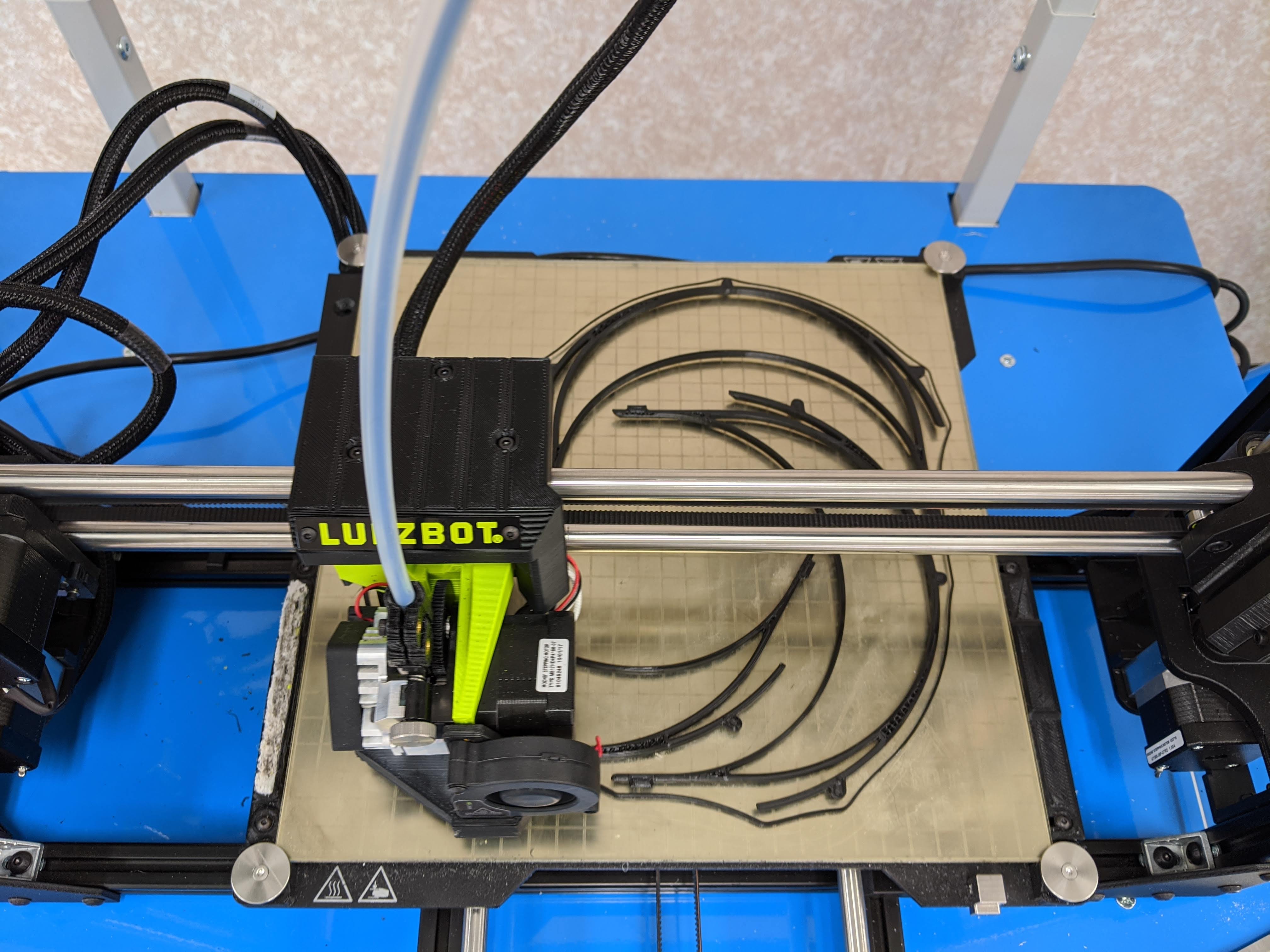 3D printer prints face shields