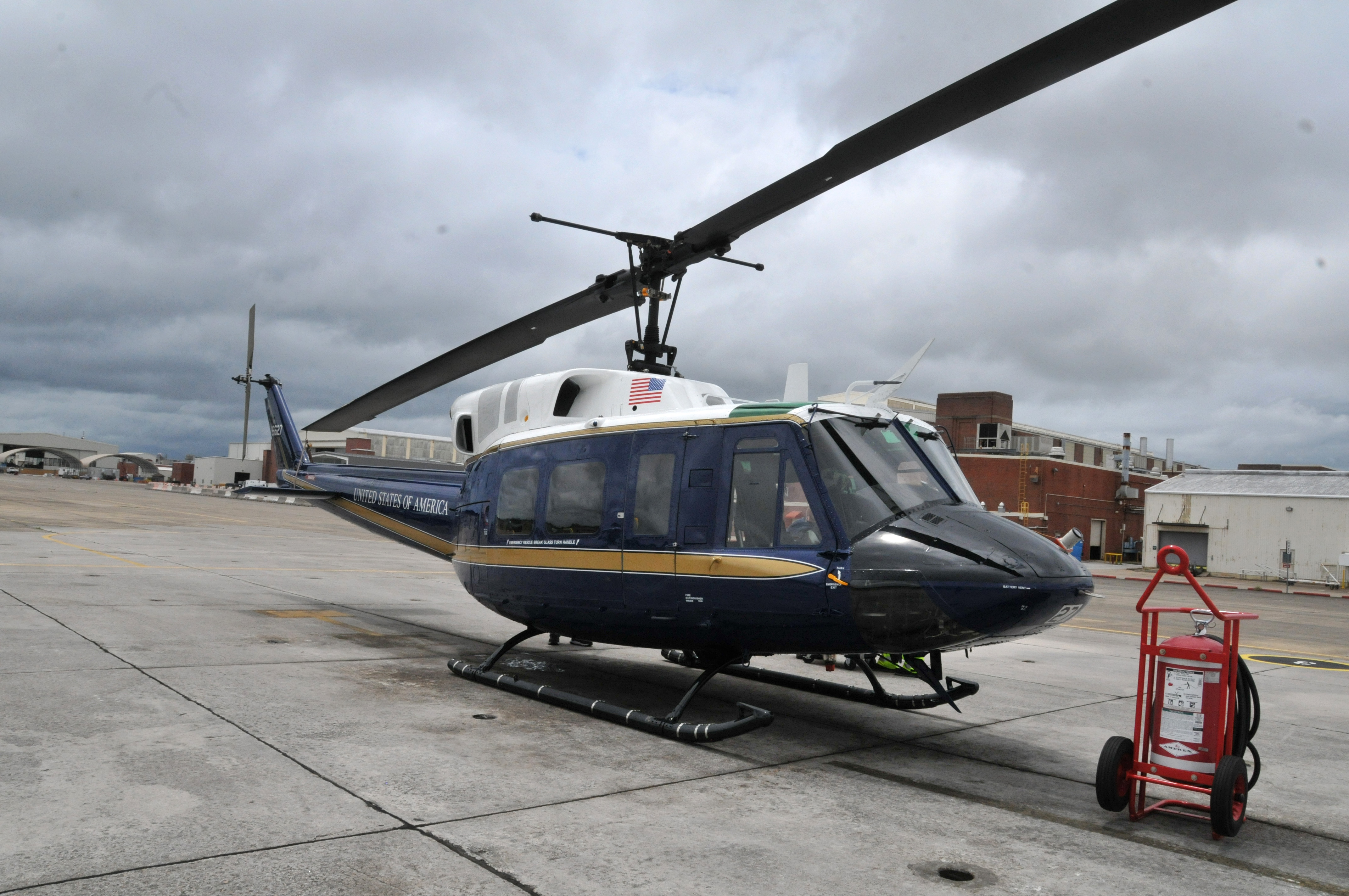 H-1 helicopter after depot maintenance overhaul at FRCE.