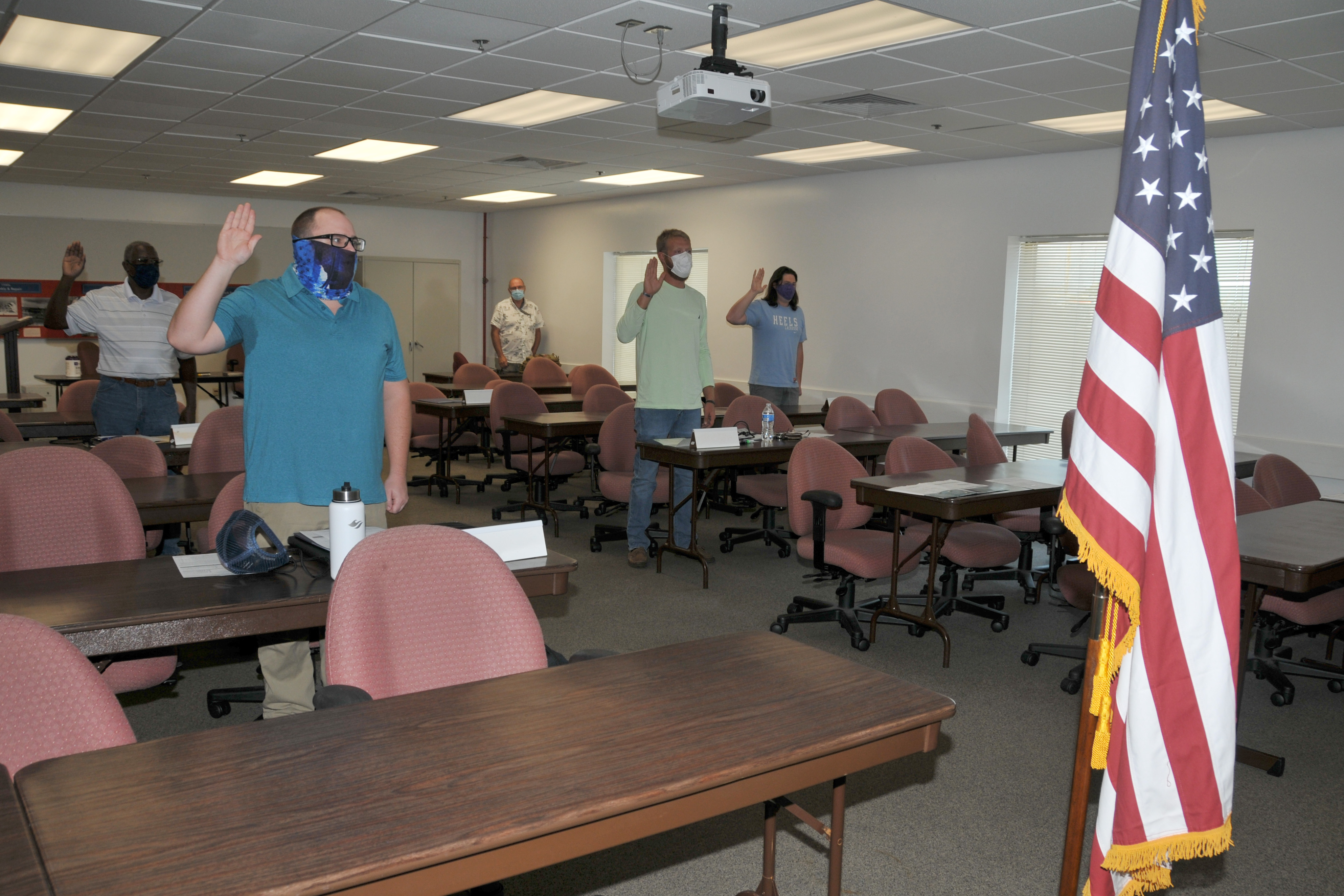 FRCE apprentices take oath of office on first day.