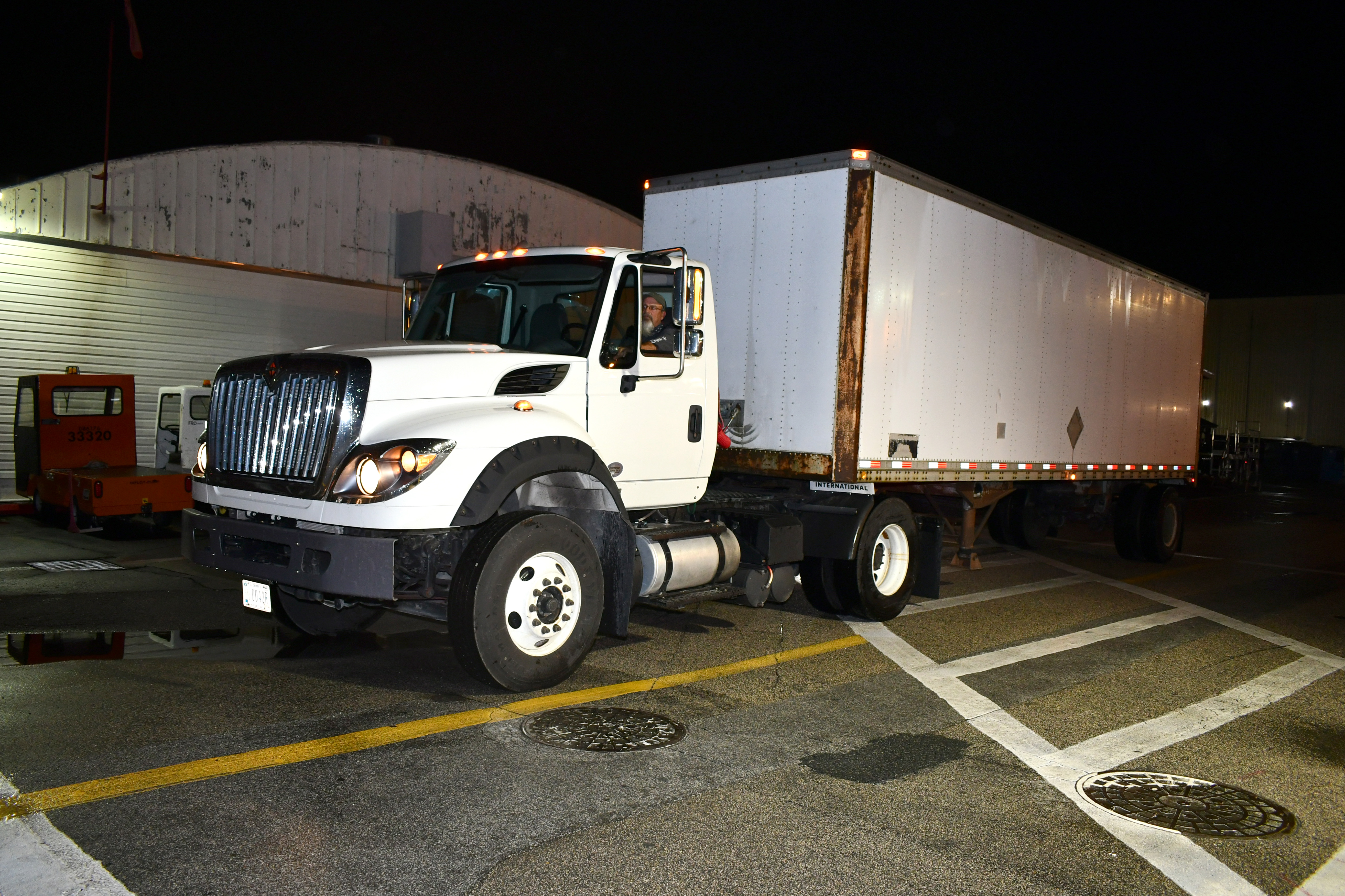 Truck driver prepares to leave FRCE for MCAS Beaufort SC