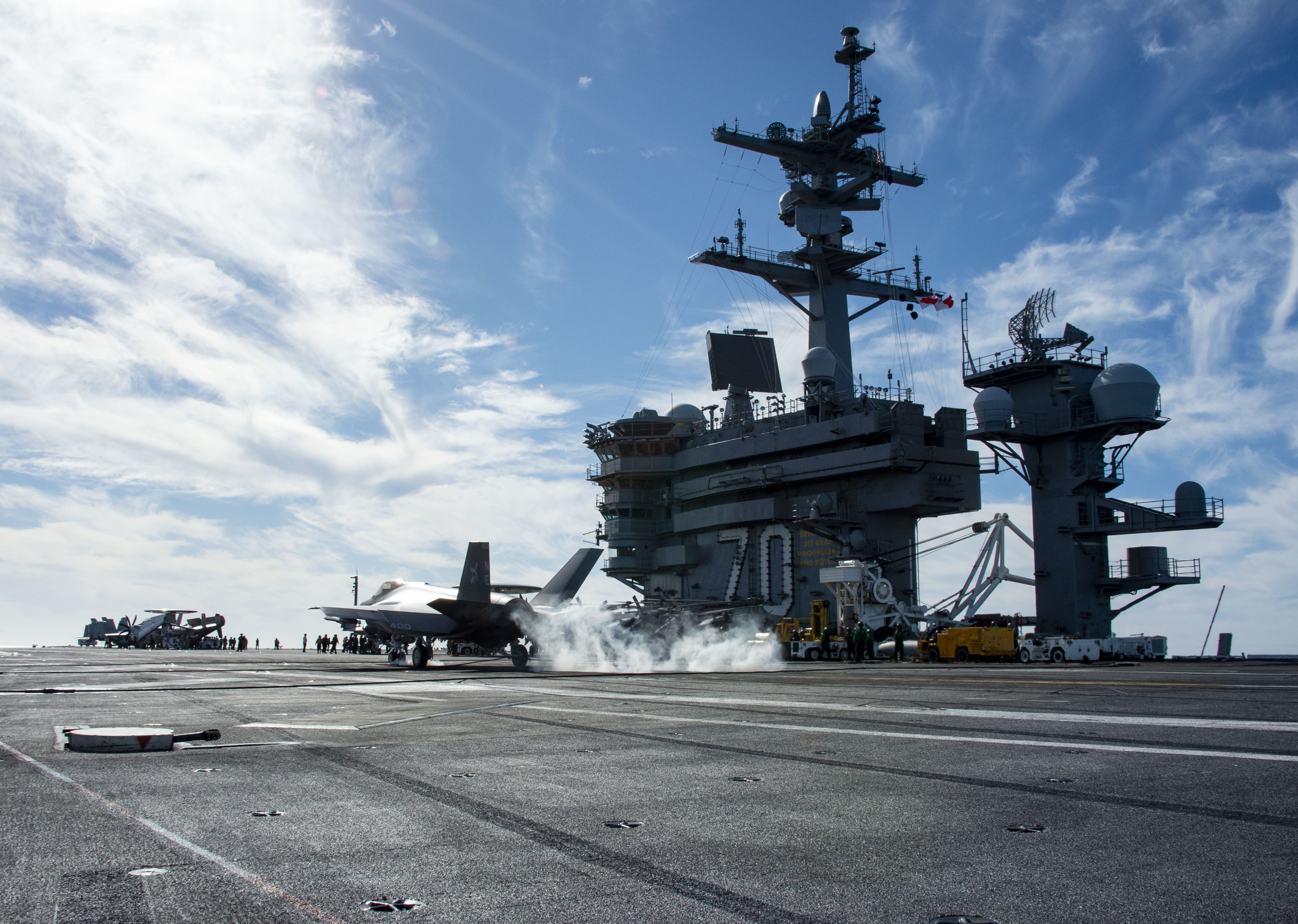 F-35C lands on USS Carl Vinson