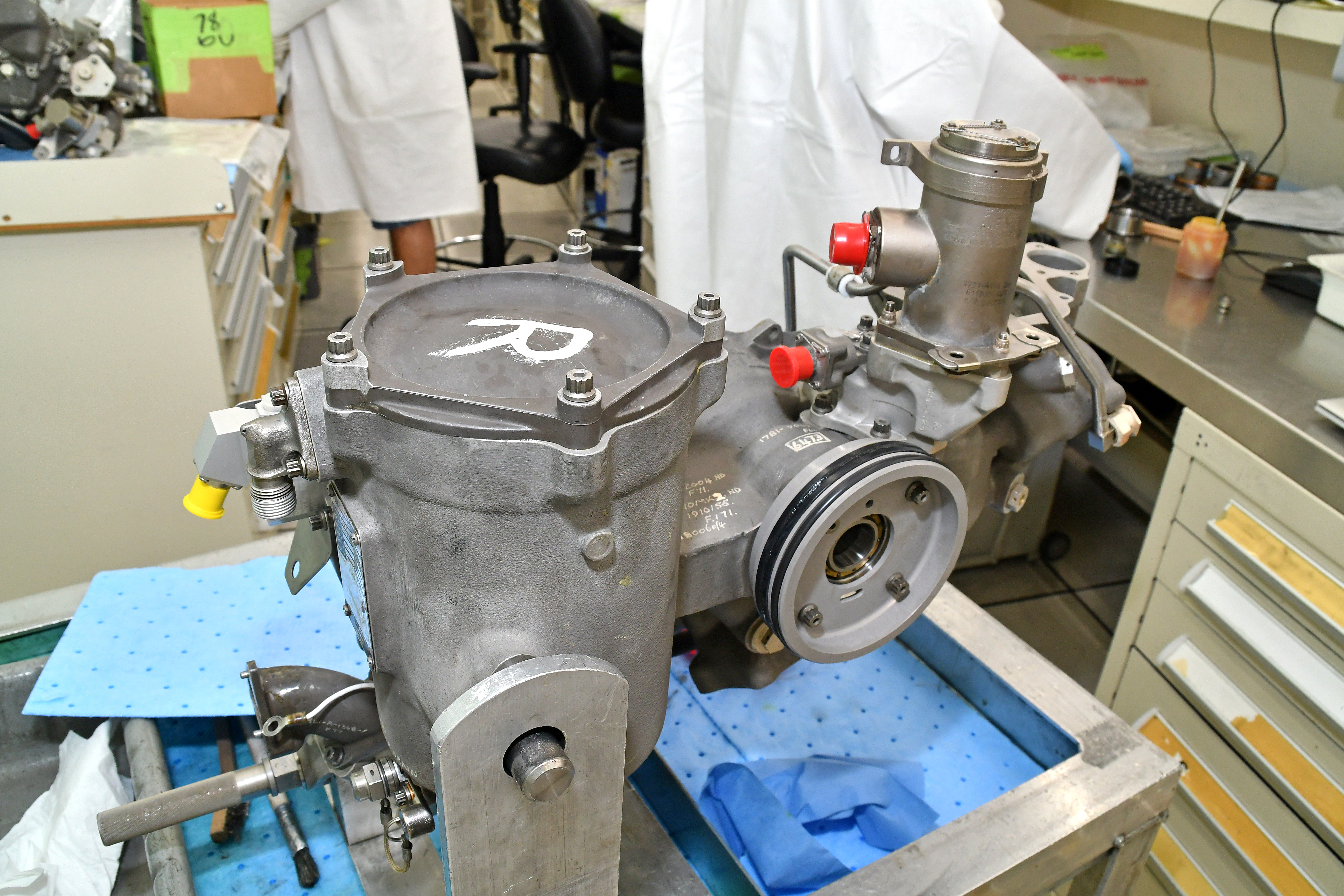 An AV-8B fuel management unit undergoes assembly at Fleet Readiness Center East (FRCE). The AV-8B Weapon Systems Program Office (PMA-257) recently recognized FRCE for its outstanding support of the AV-8B Propulsion Integrated Product Team and the AV-8B Harrier fleet.