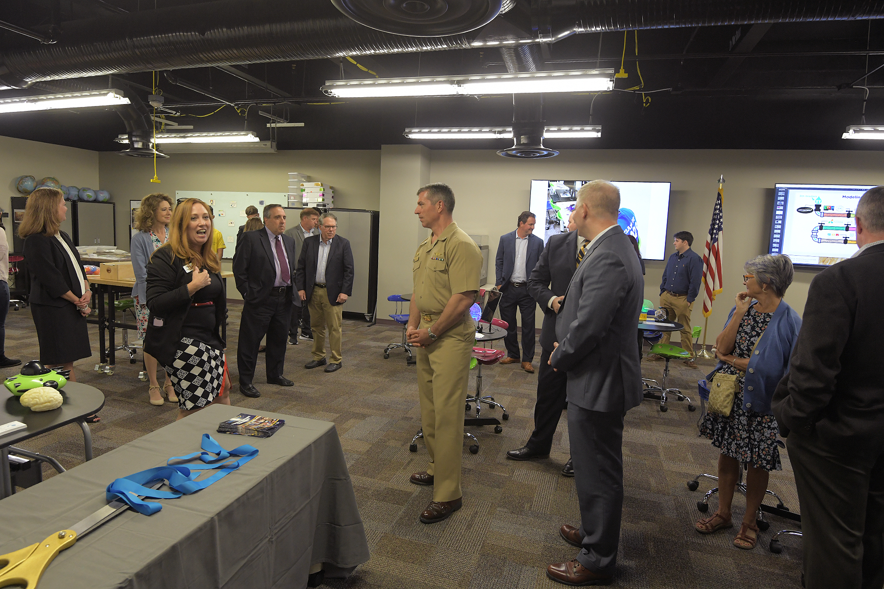 People visiting STEM lab
