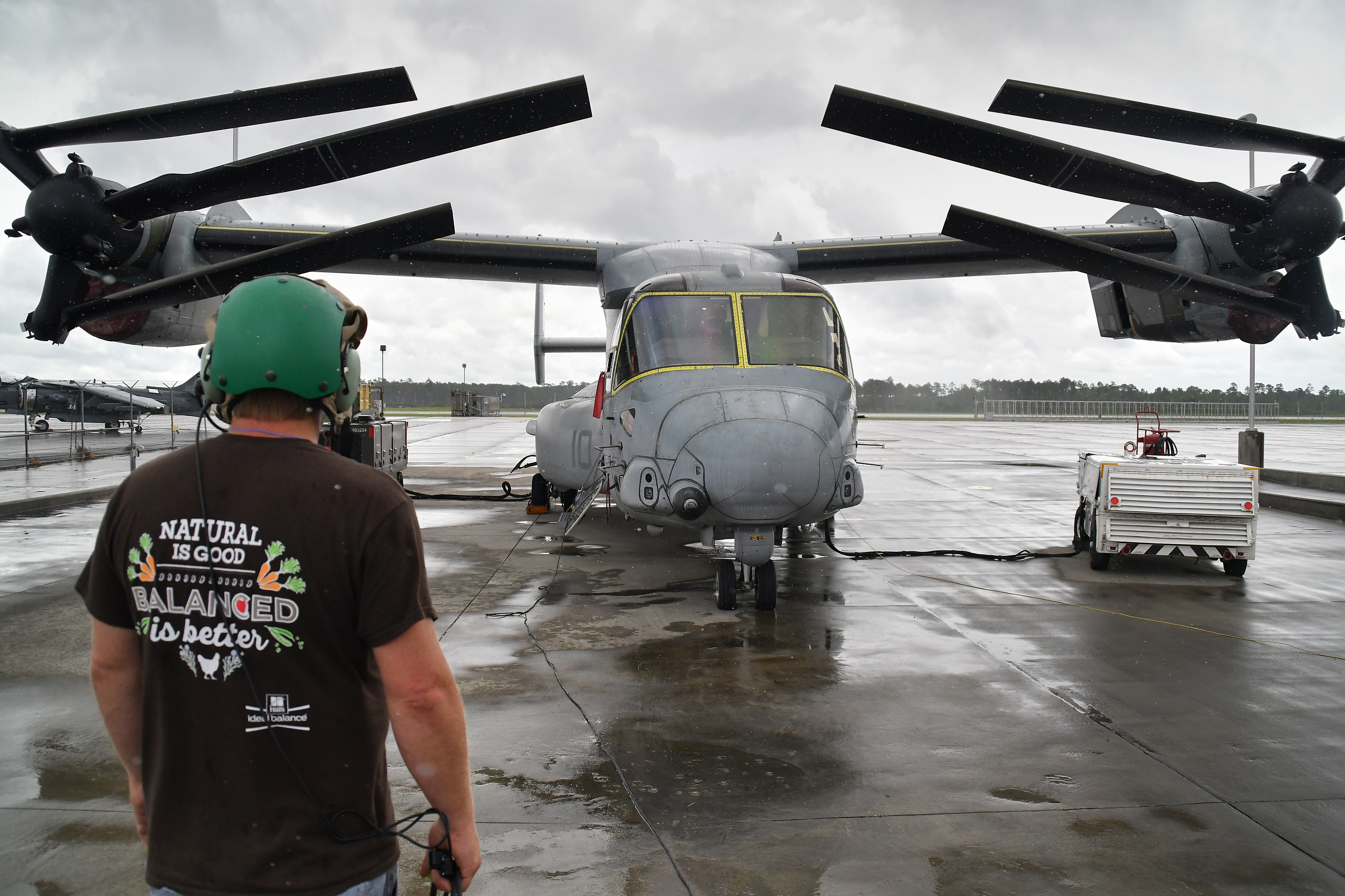 Fleet Readiness Center East (FRCE) artisans ready an MV-22 Osprey for “ground turn” which is an essential operational test of all of the aircraft’s systems and components. This is one of the last major steps that must be accomplished before this aircraft can be determined to be “Safe for Flight.”