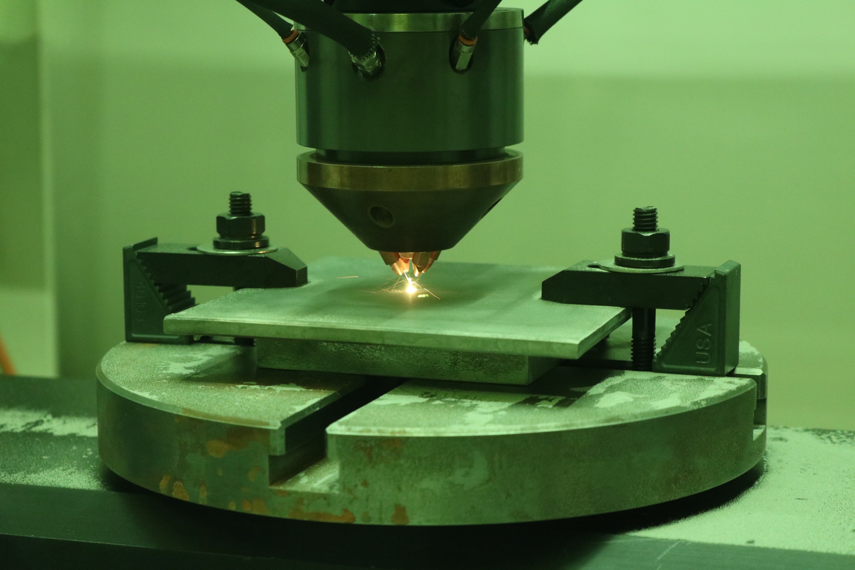 Engineers conduct bead on plate trials using additive manufacturing