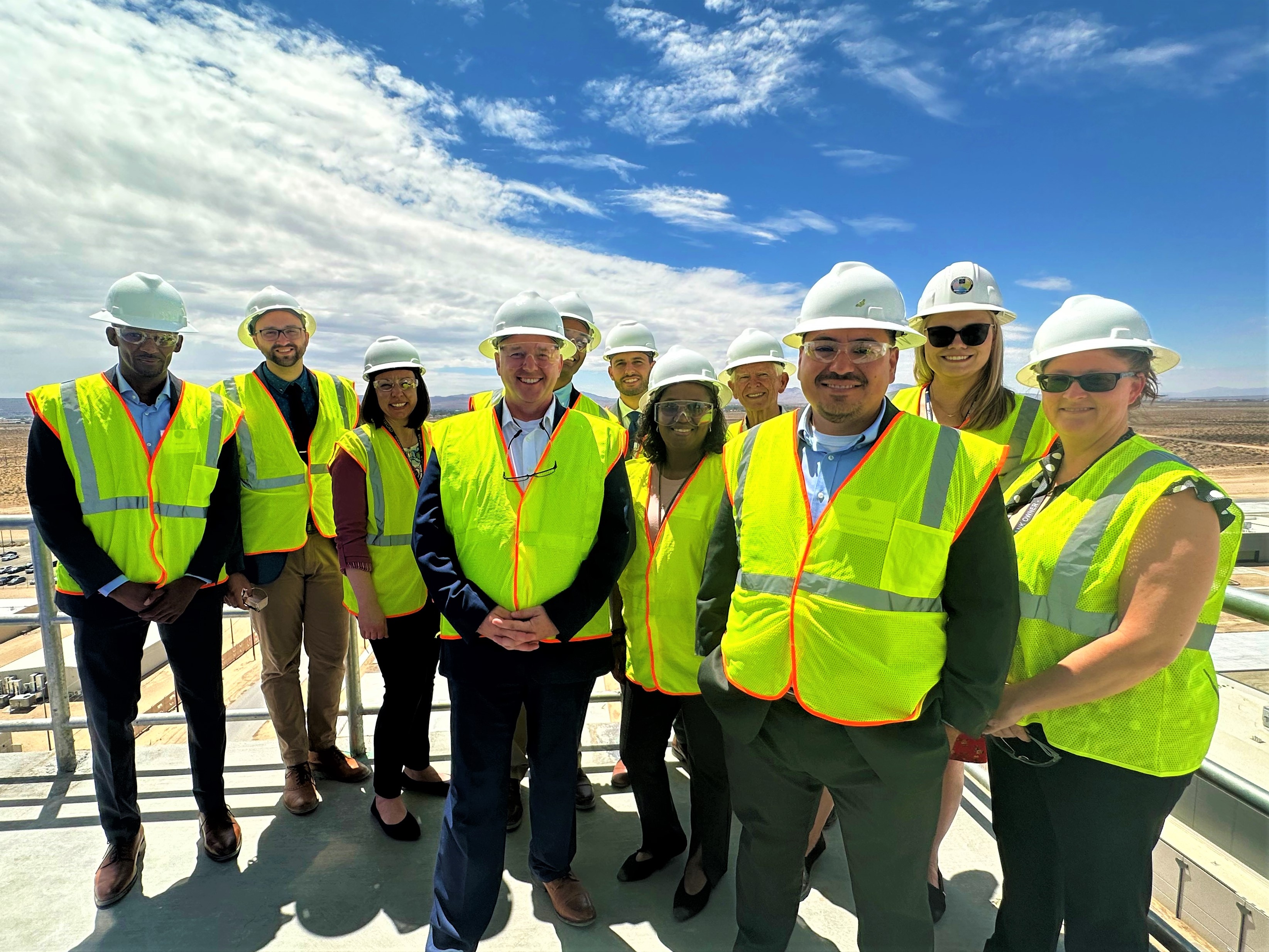 Participants from the NAVAIR Leadership Development Program 2020 cohort shown atop the newly constructed China Lake Air Traffic Control Tower.