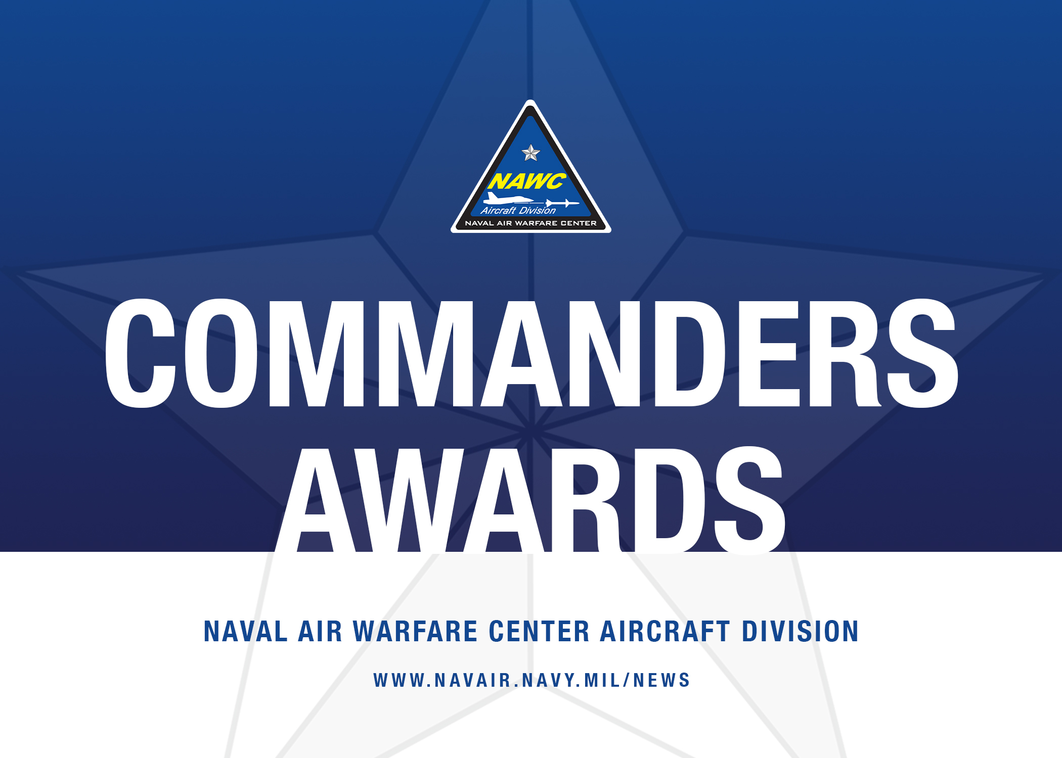 Naval Air Warfare Center Aircraft Division's Commander's Awards graphic