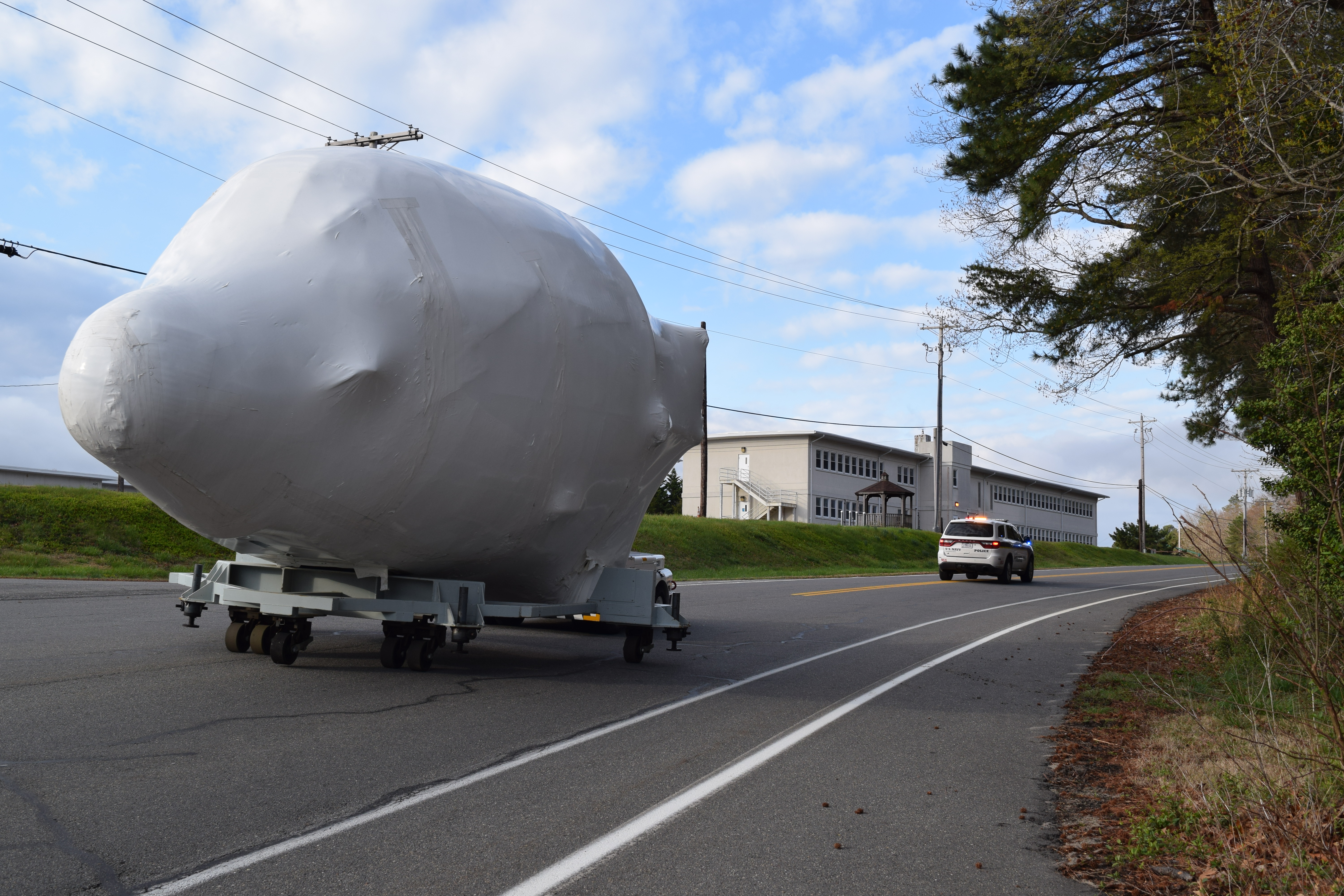 C-130 training device being towed
