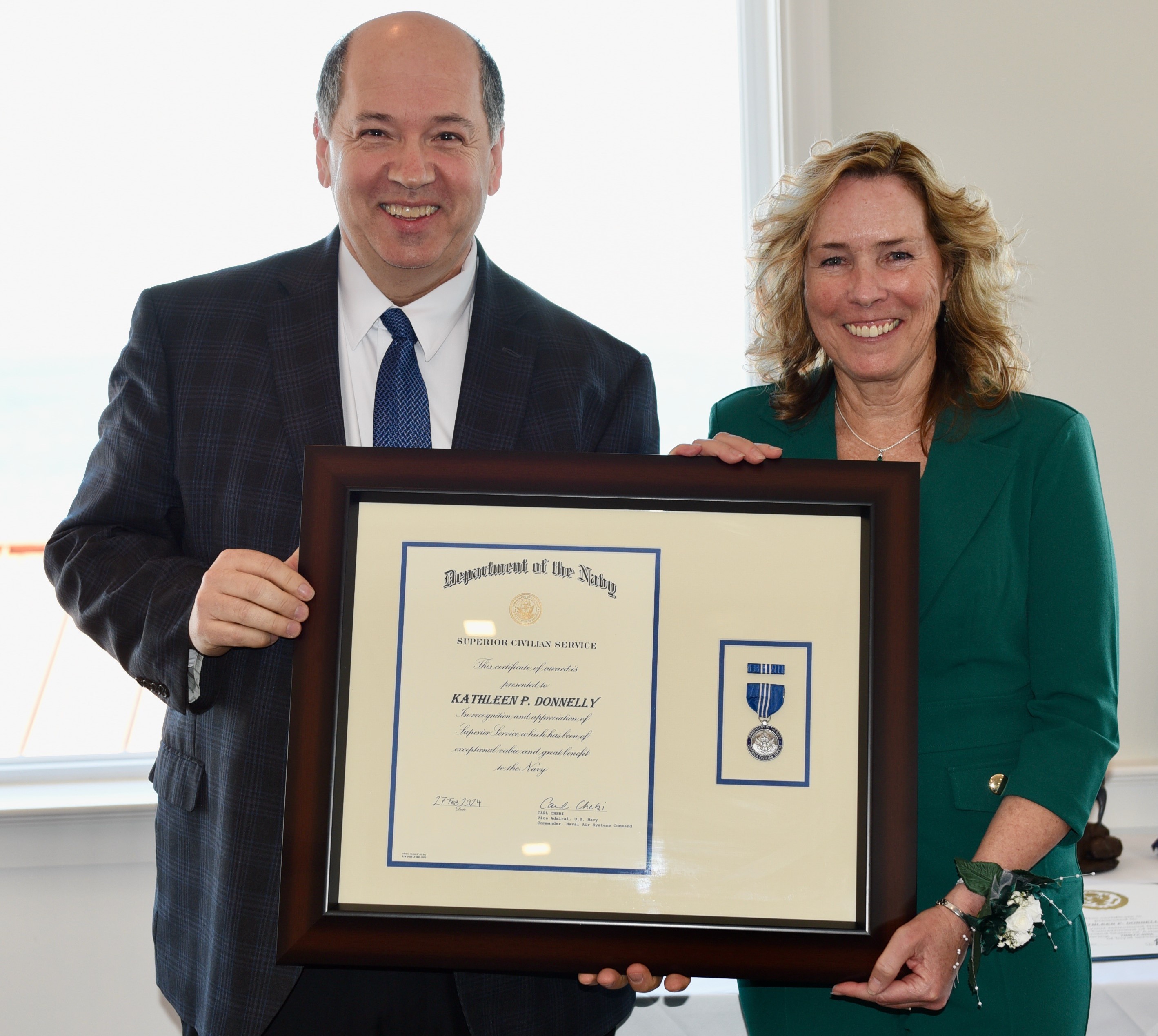 Kathleen Donnelly Receives the Navy Superior Civilian Service Award