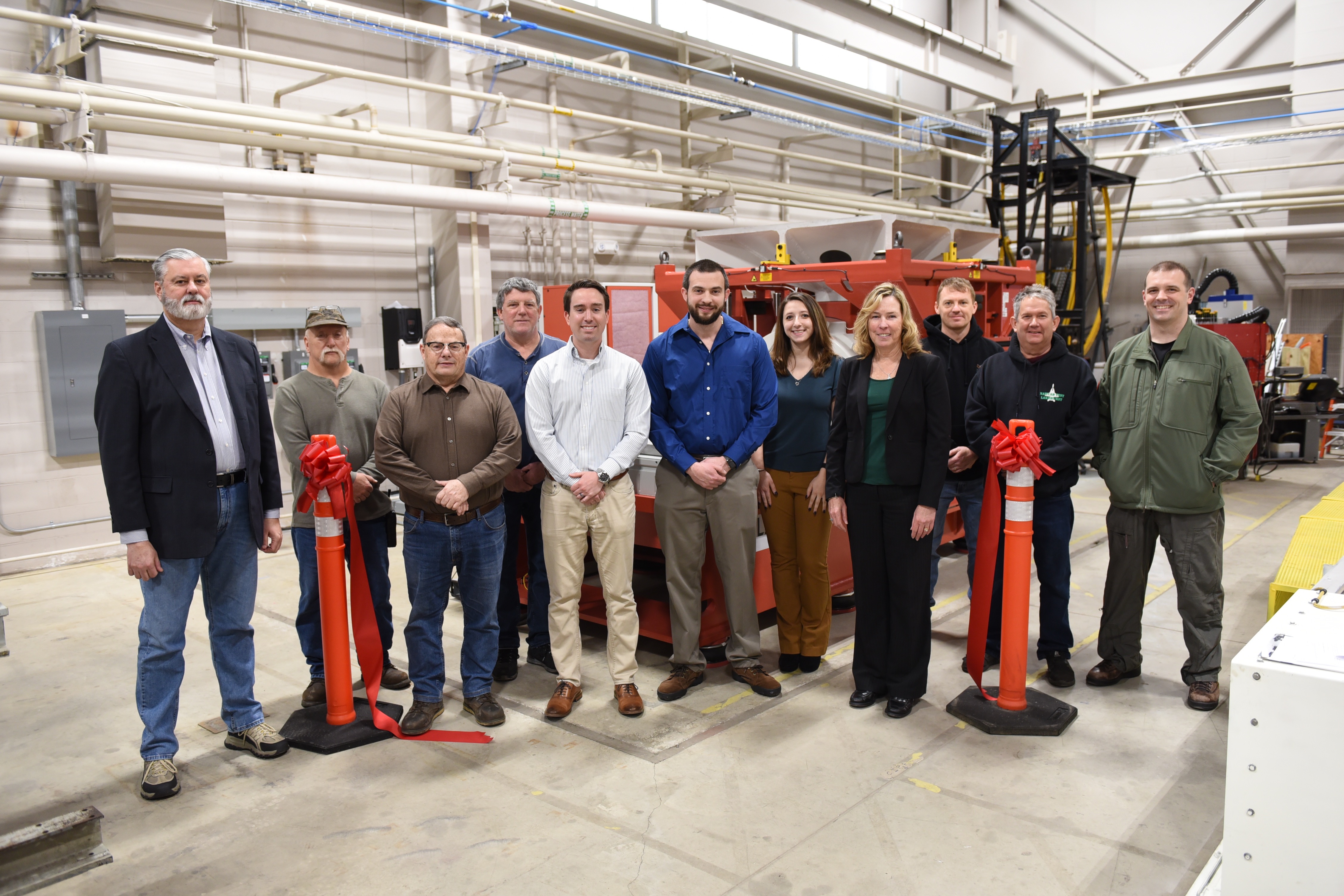 Ribbon cutting ceremony for new vibration table at Naval Air Warfare Center Aircraft Division Lakehurst
