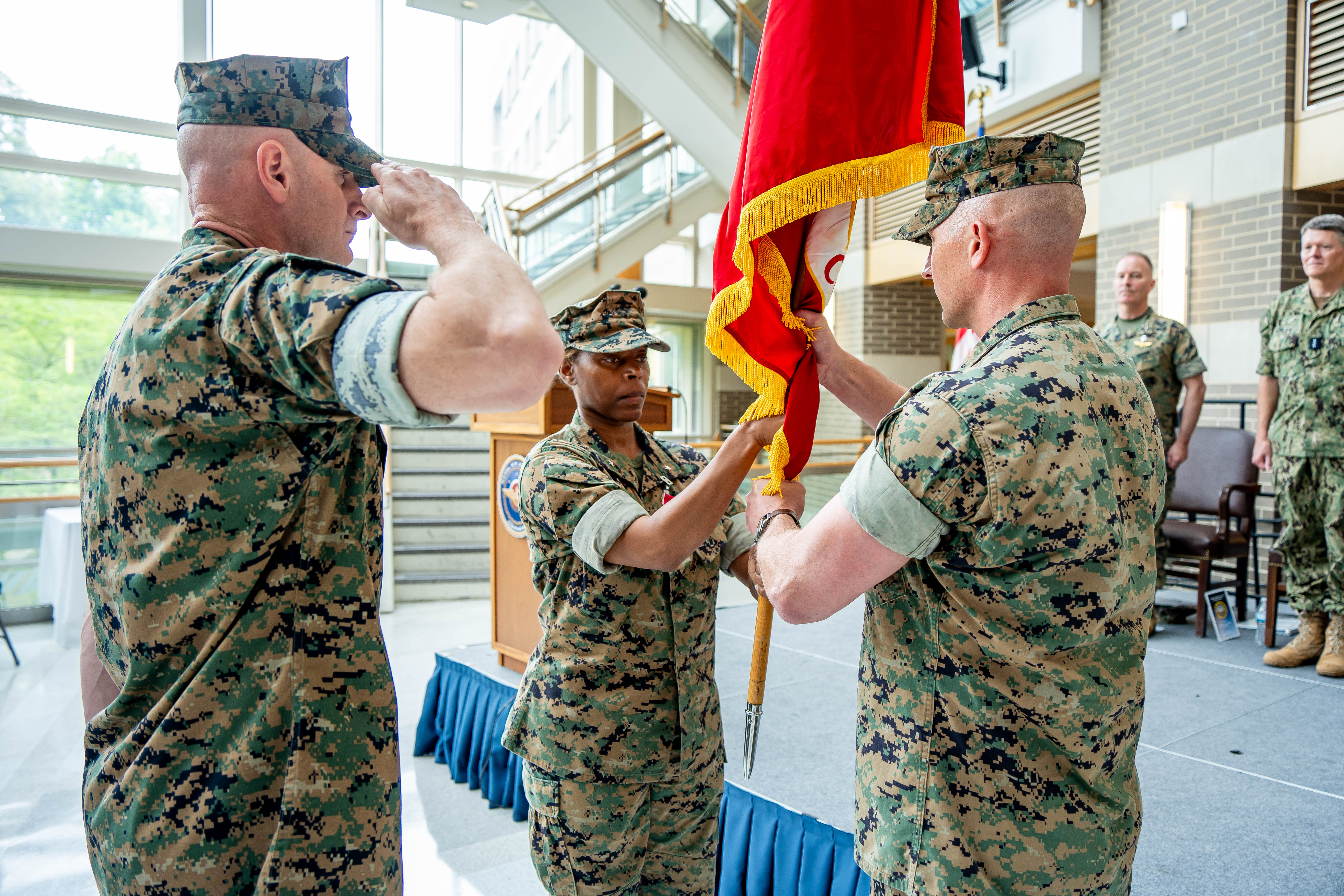 Brig. Gen. Tamara Campbell passes the leadership torch to Col. Russell Strange