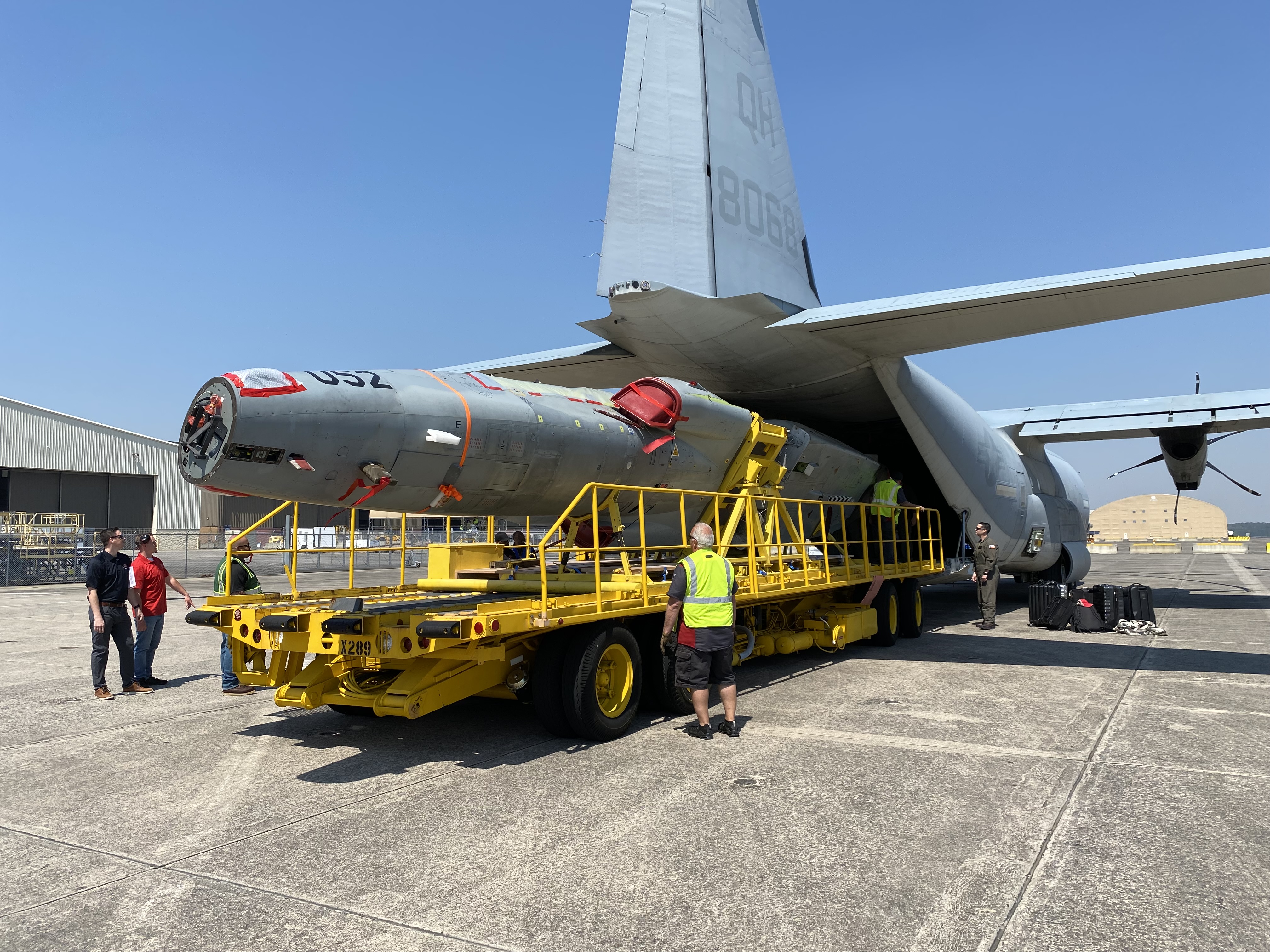 First repatriated Swiss F-5 offload at Cecil Field, Florida