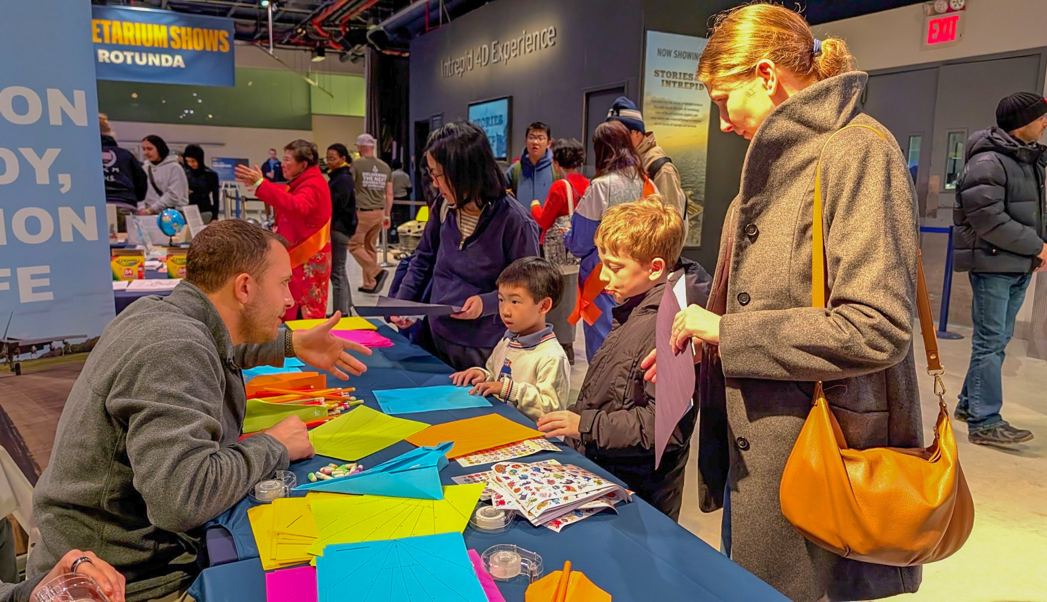 Team members from Lakehurst participates in Intrepid Museum Kids Week Event