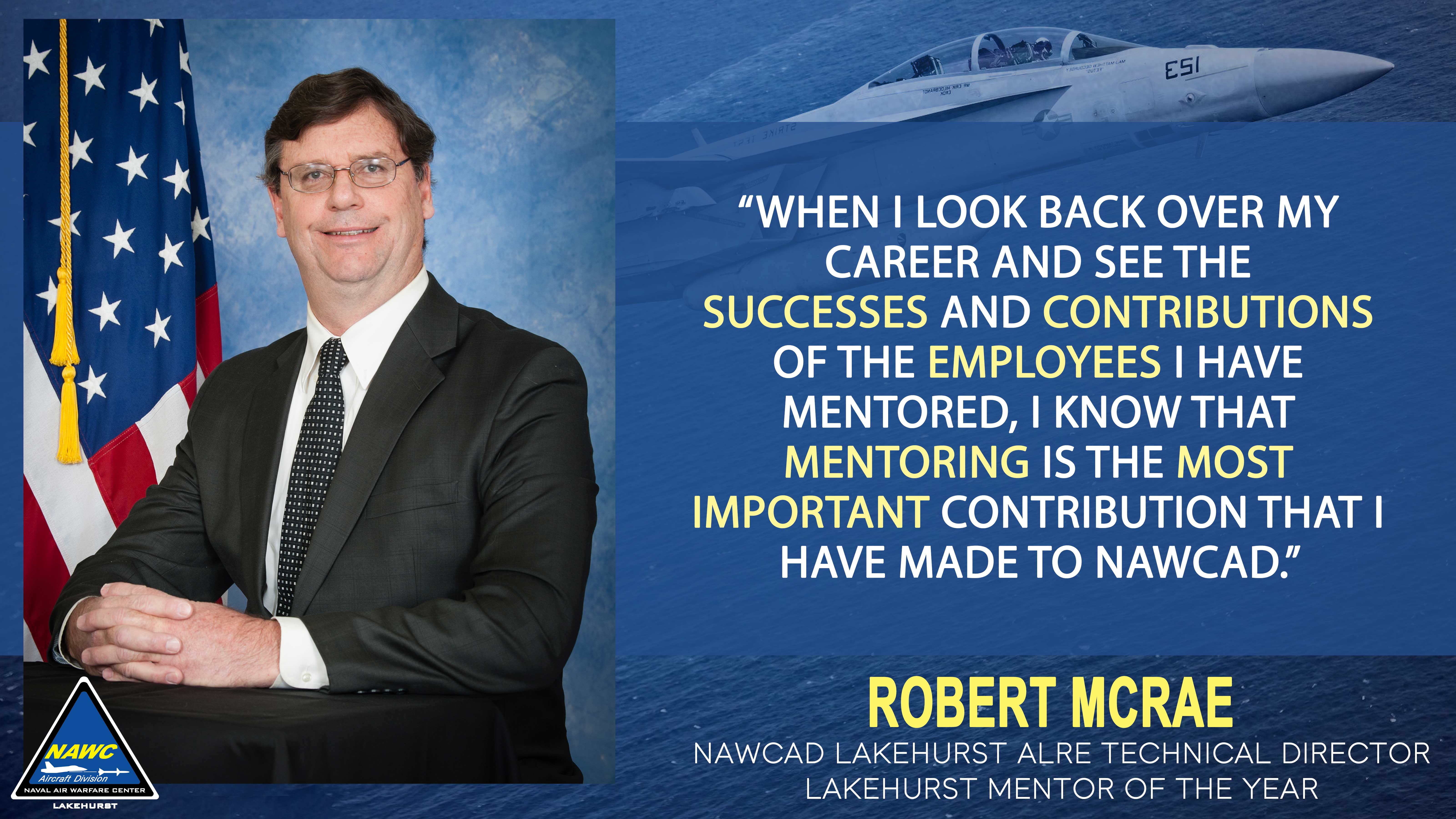 Rob McRae NAWCAD Lakehurst Mentor of the Year