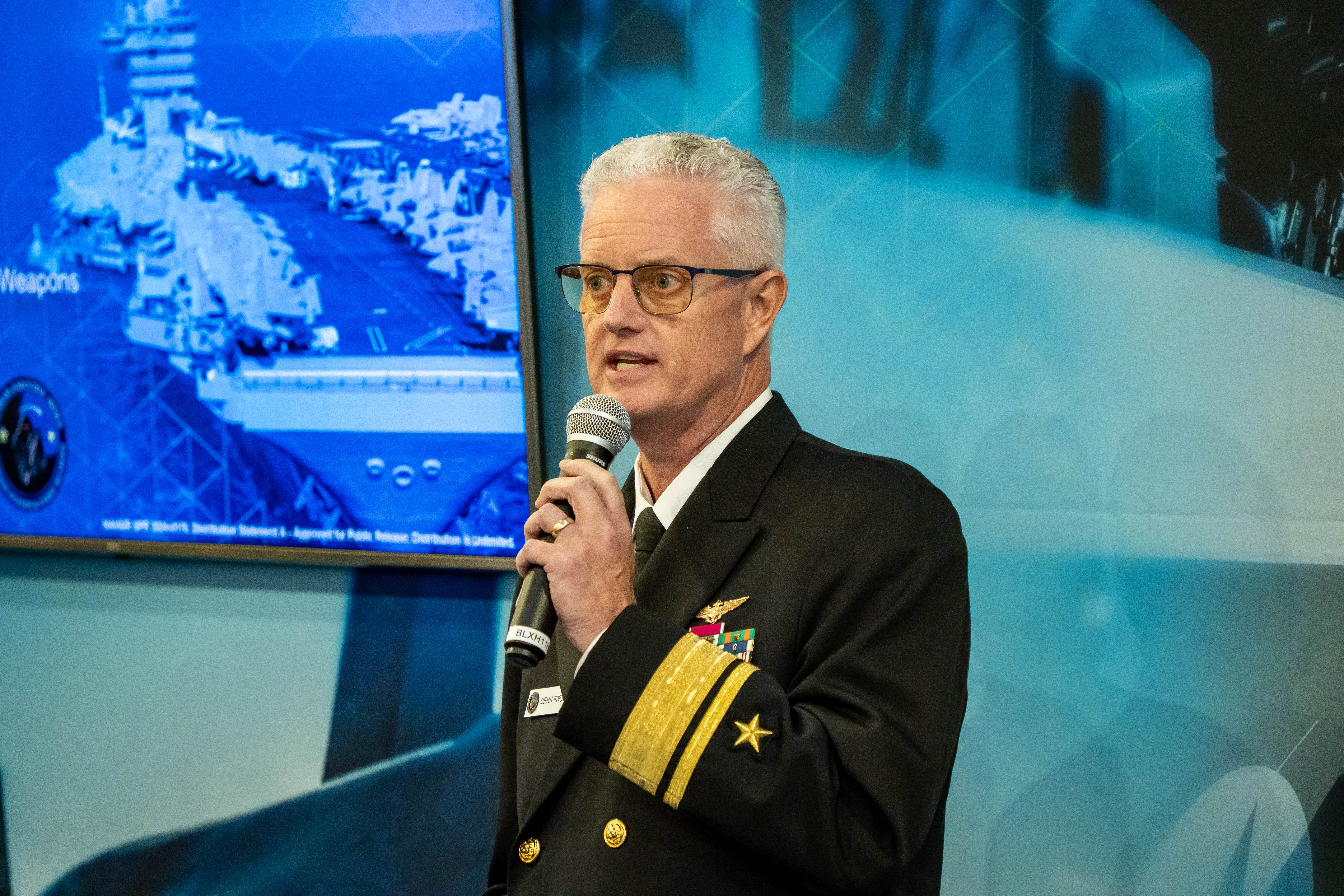 Rear Admiral Stephen Tedford, executive officer of PEO(U&W), gives updates regarding manned/unmanned aircraft and weapon systems milestones achieved over the past year. 
