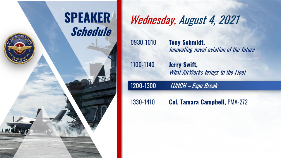 Speaker Schedule - Wednesday, August 4