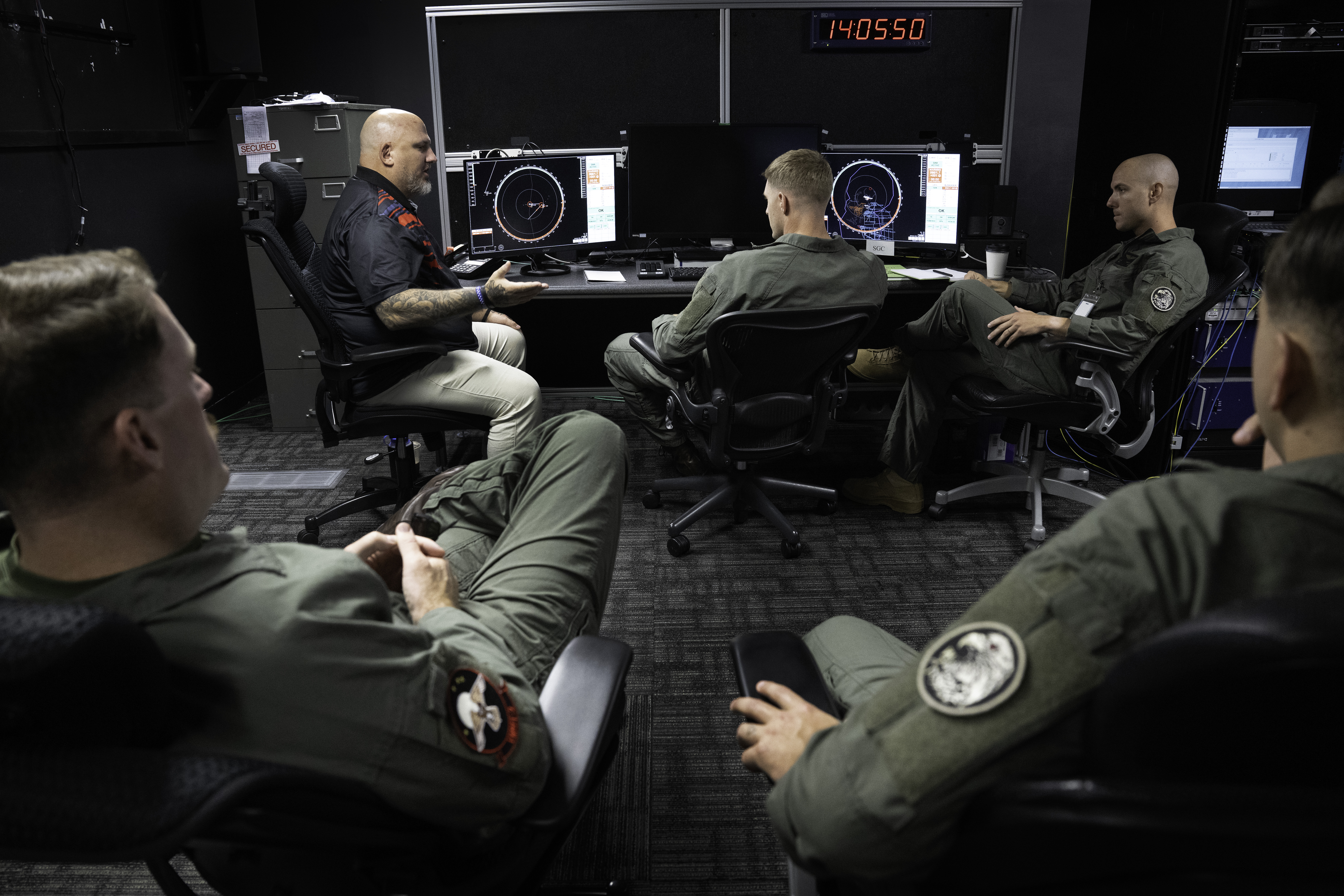 Navy engineers train Marine Corps unmanned air vehicle operators on how to use Guardian, a ground-based detect and avoid system.