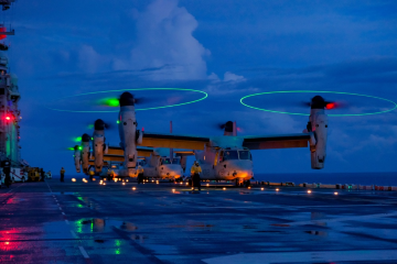 V-22s at night