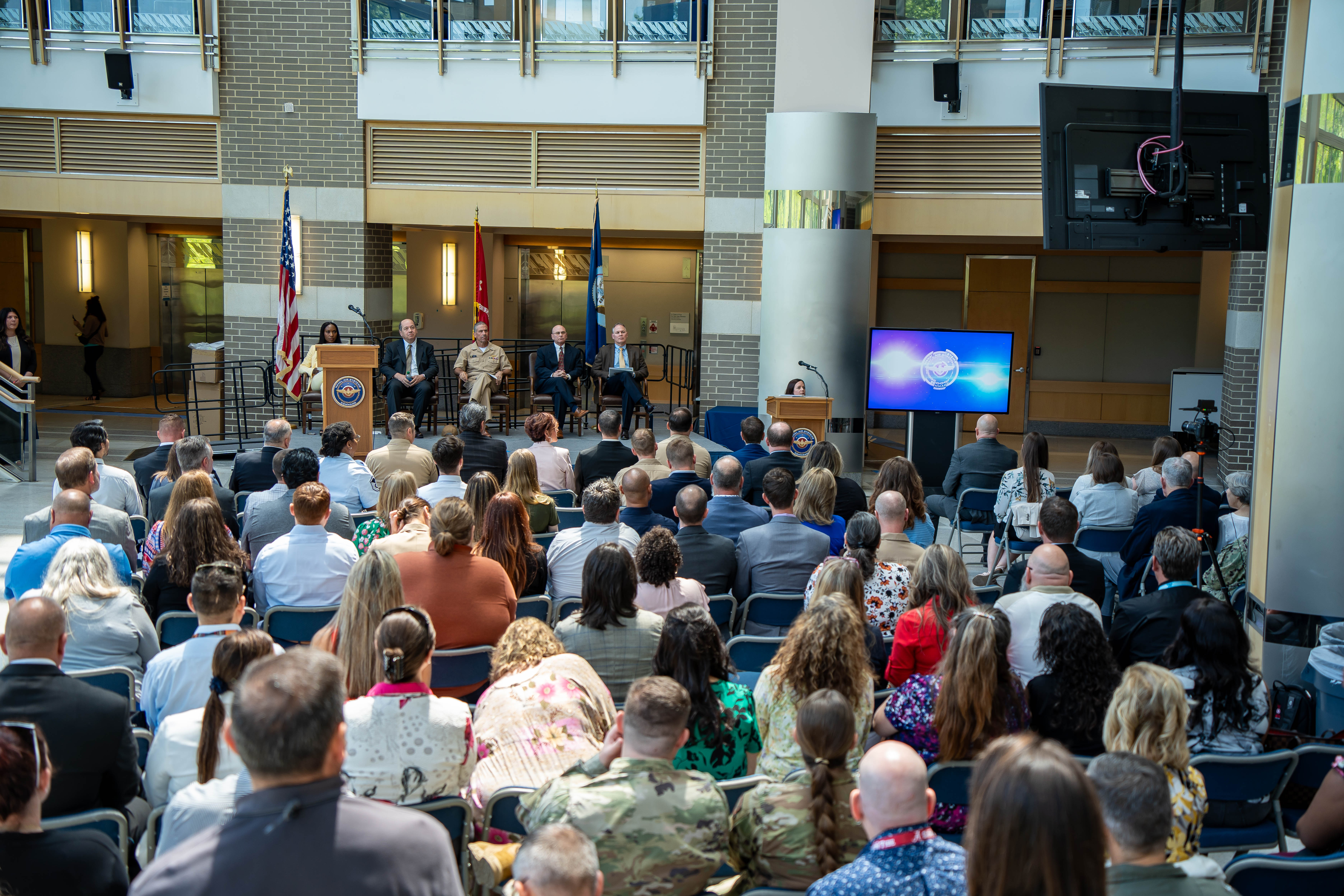 Commander's Awards audience at Patuxent River Naval Air Station