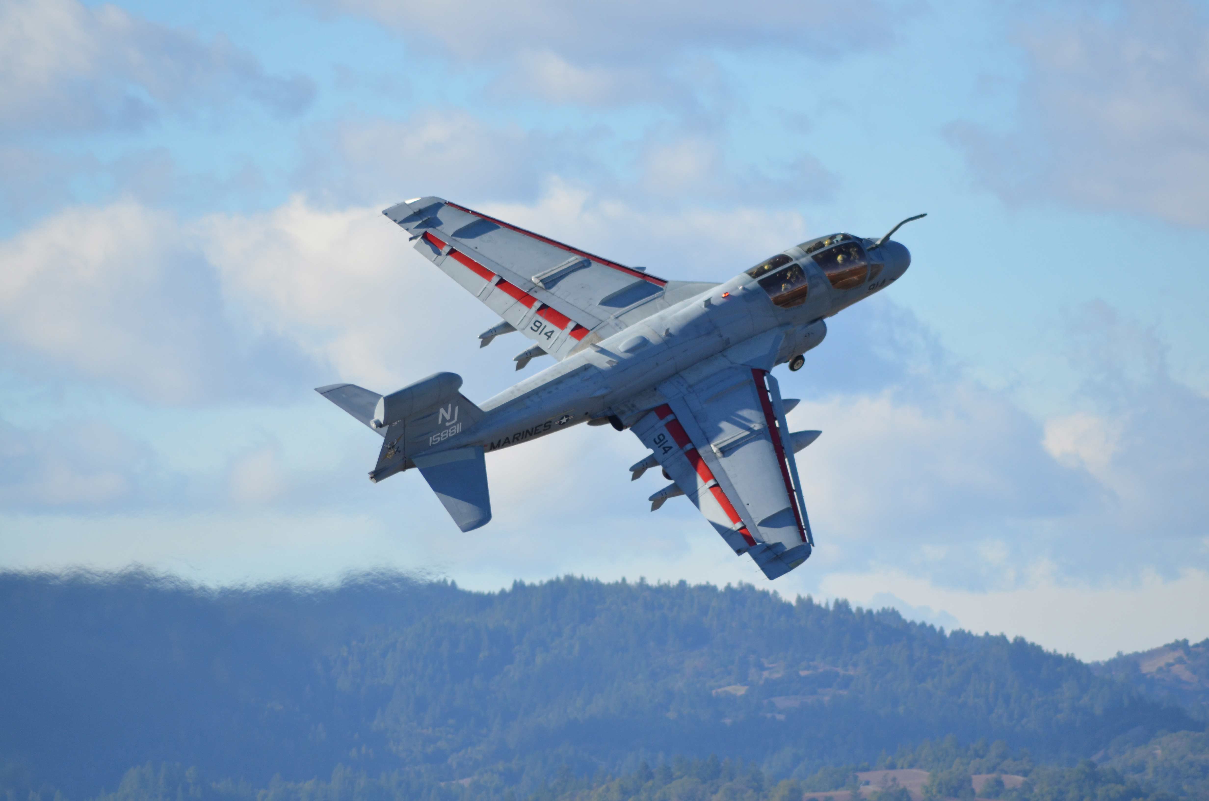 EA-6B in flight and banking right