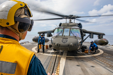 Helicopter on deck