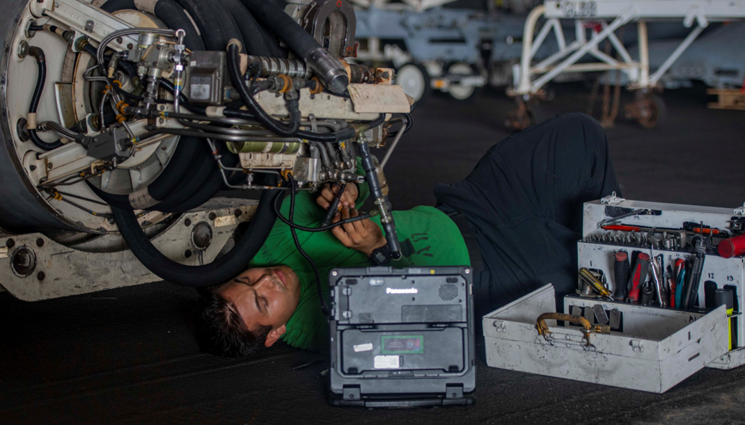 Maintenance aboard CVN 69