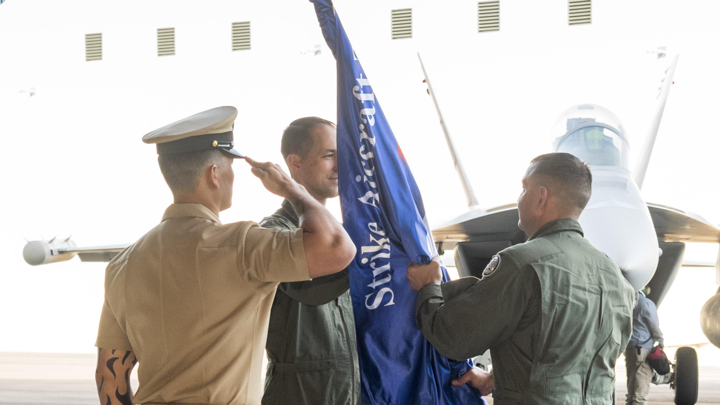 VX-23 airborne change of command
