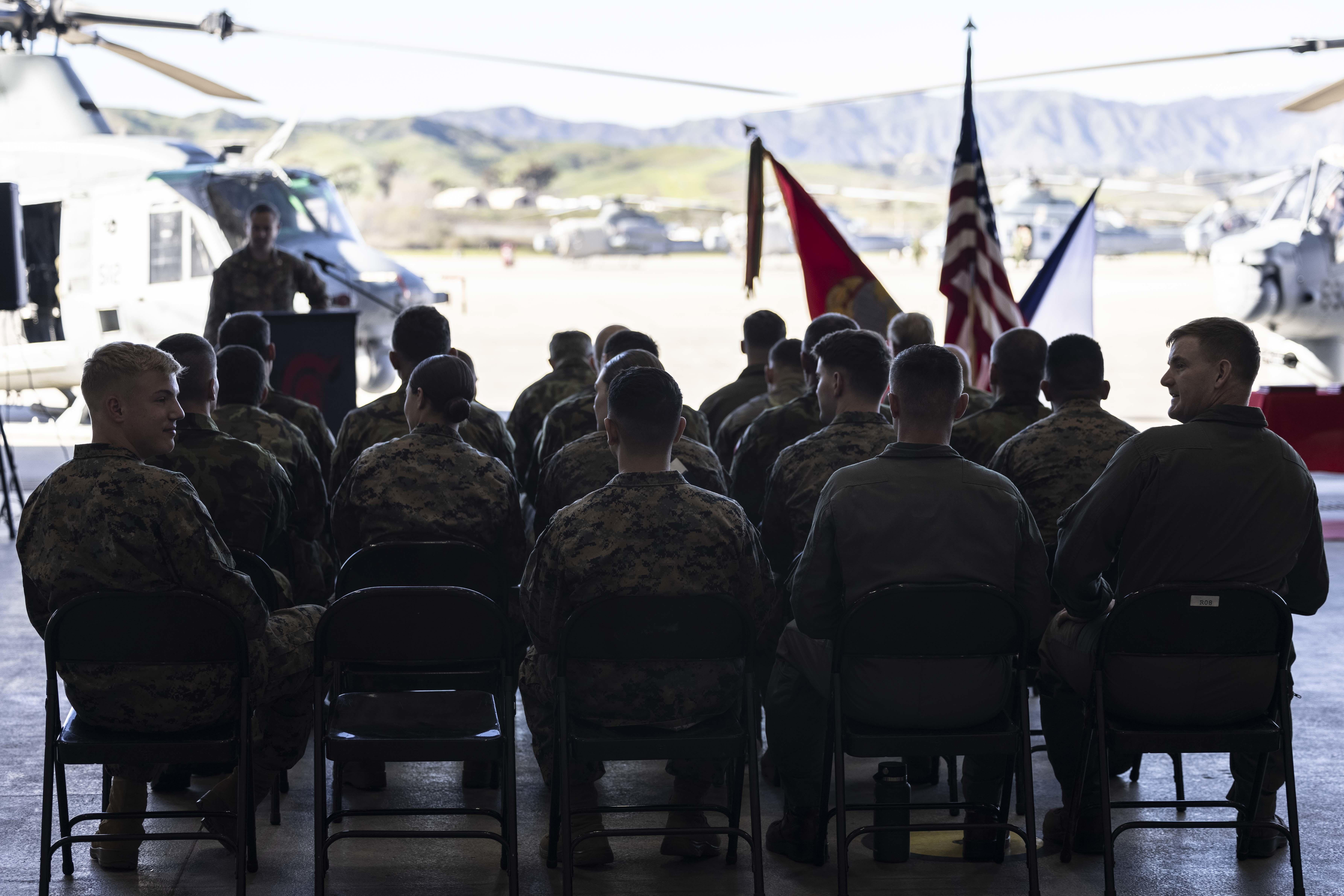 Marine Light Attack Helicopter Training Squadron (HMLAT) 303 graduated a group of Czech airmen from the H-1 aircraft training program on Marine Corps Air Station Camp Pendleton, California, Feb. 9, 2023. 