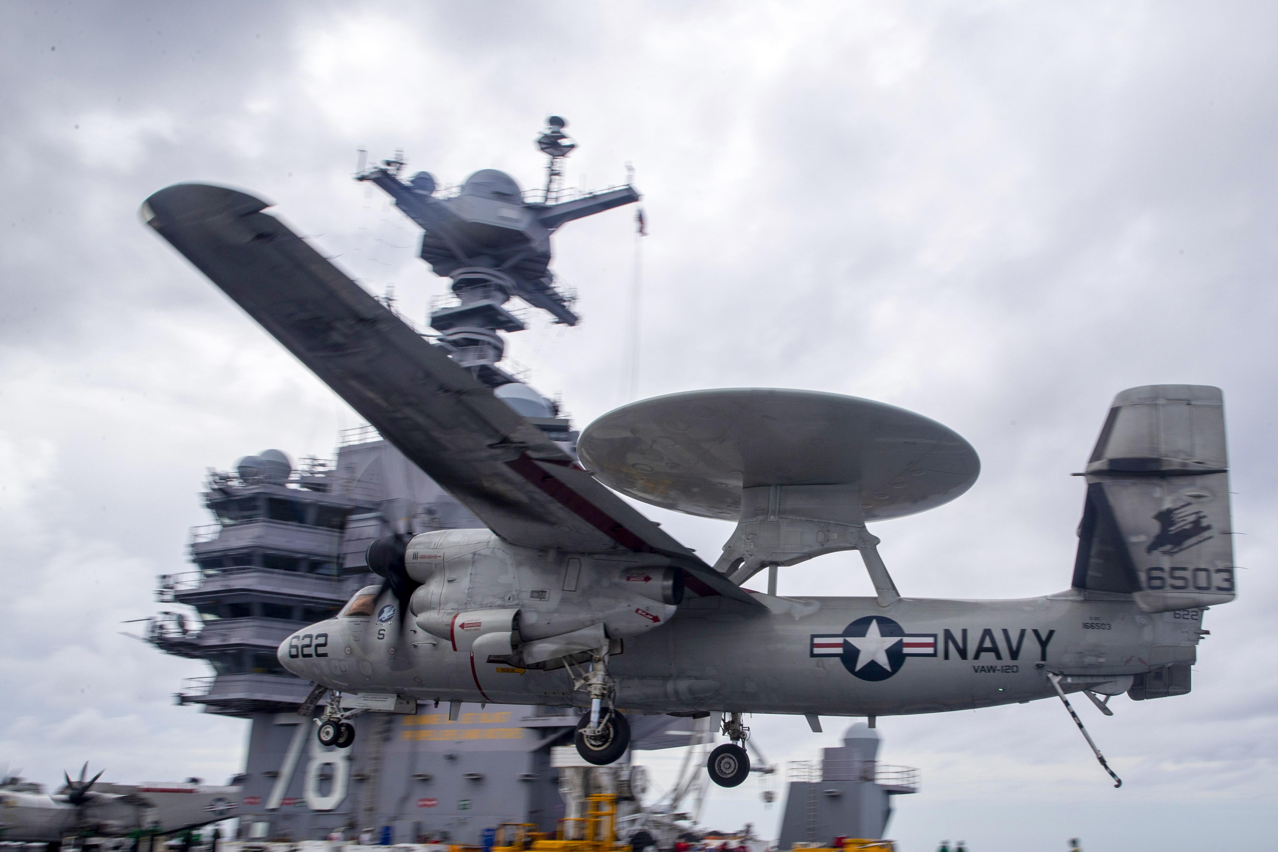 E-2D Advanced Hawkeye lands on USS Gerald R. Ford (CVN 78)