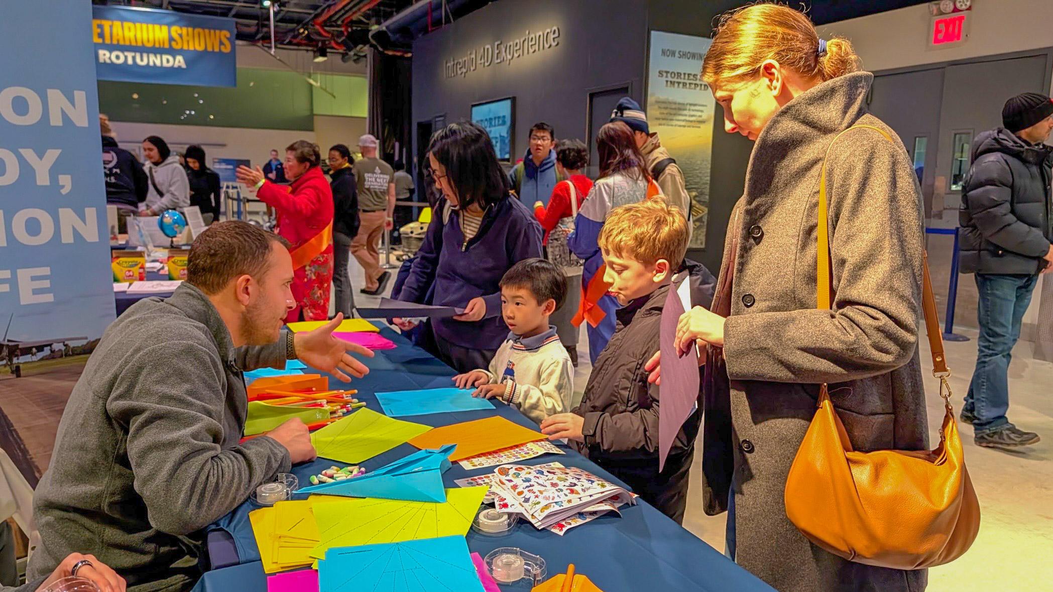 Team members from Lakehurst participates in Intrepid Museum Kids Week Event