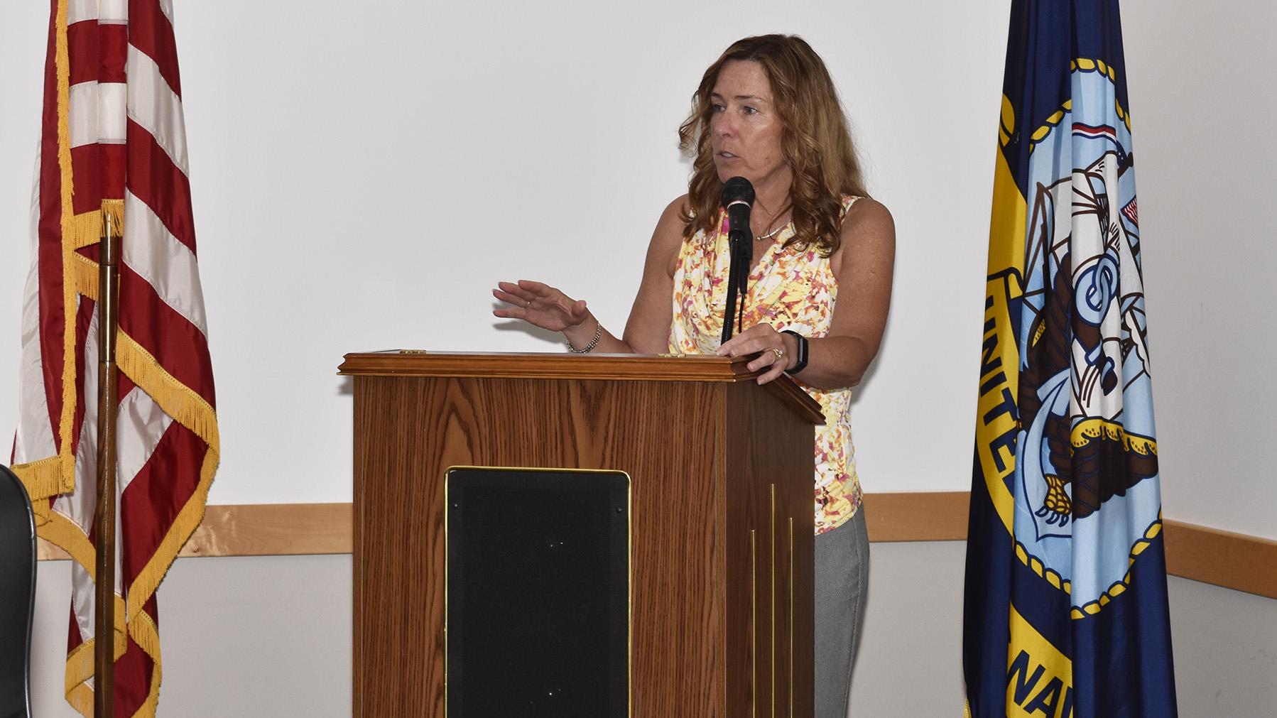Kathleen P. Donnelly speaks to the audience 