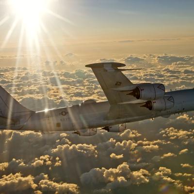 An E-6B Mercury in flight.