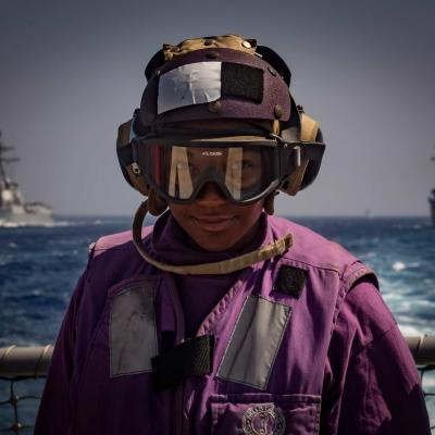 We are Naval Aviation image of Sailor on ship 