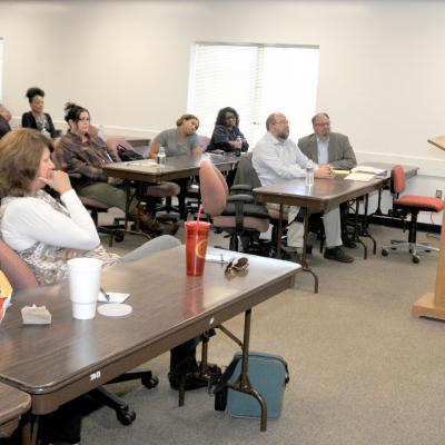 Deborah Moy speaks to the FRCE workforce