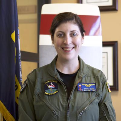 Lt. Sarah E. "Buzzkill" Gunn is the 2019 Naval Test Wing Atlantic Test Naval Flight Officer of the Year.