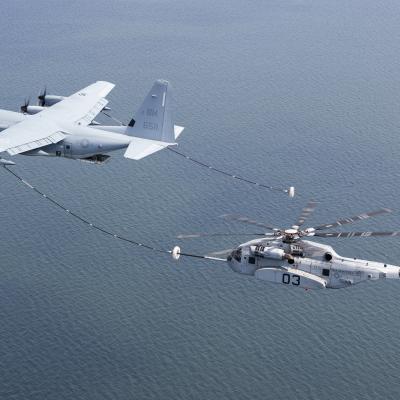 CH-53K tests air-to-air refuel with KC-130J