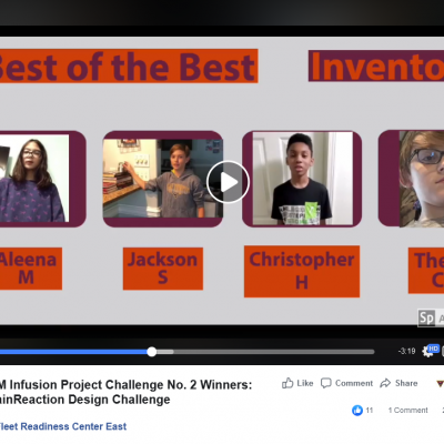 Screen shot of a video shows contest winners