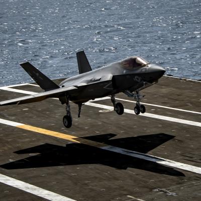 F-35C lands on USS Carl Vinson (CVN 70)