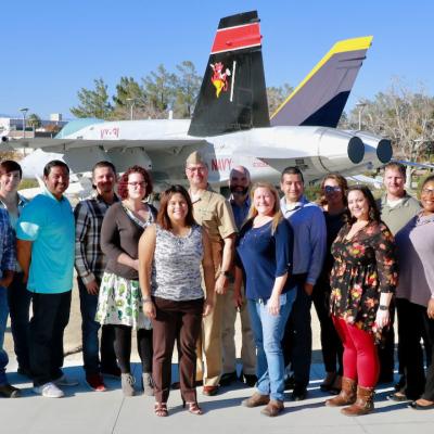 Cohort 20 Professional at all Levels leadership program graduates pose for a photo Nov. 18 in China Lake, California. (U.S. Navy photo by Paul Kakert)