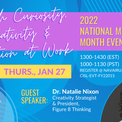 “Creativity in the Workforce” the theme as NAVAIR names its 2021 Mentors of the Year with keynote address by Natalie Nixon