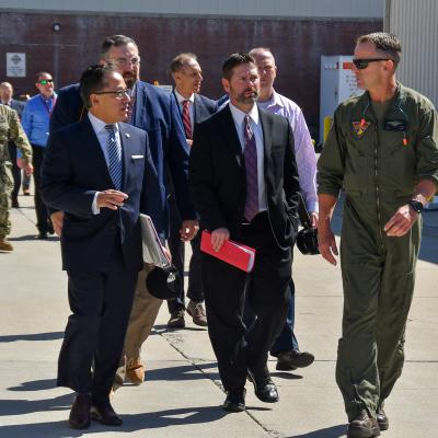 F-35 Joint Program Office Product Support Management Director tours FRCE