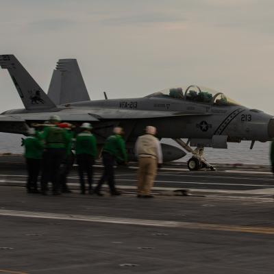 F/A-18F Super Hornet launches from CVN 78 using EMALS