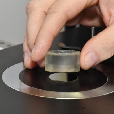 A sample of metal is placed into a metallograph to analyze the micro structure of a piece of metal at high magnification inside the laboratory at Fleet Readiness Center East’s (FRCE) Materials Engineering Division. The Materials Engineering Division utilizes state of the art laboratory equipment to perform research, testing and evaluation activities as well as to develop and continually improve the processes in use within FRCE. 