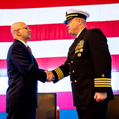 Handshake after change of command