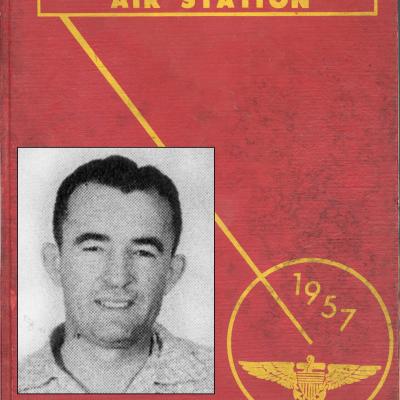 scanned image of US Marine Corps Air Station Cherry Point, N.C. yearbook with photo on the front