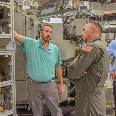 Rear Adm. Gavin Duff visits NAWCAD Lakehurst