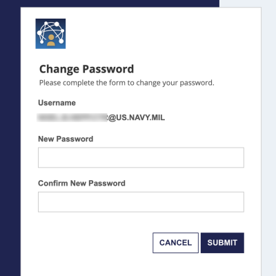 Change Password screen App